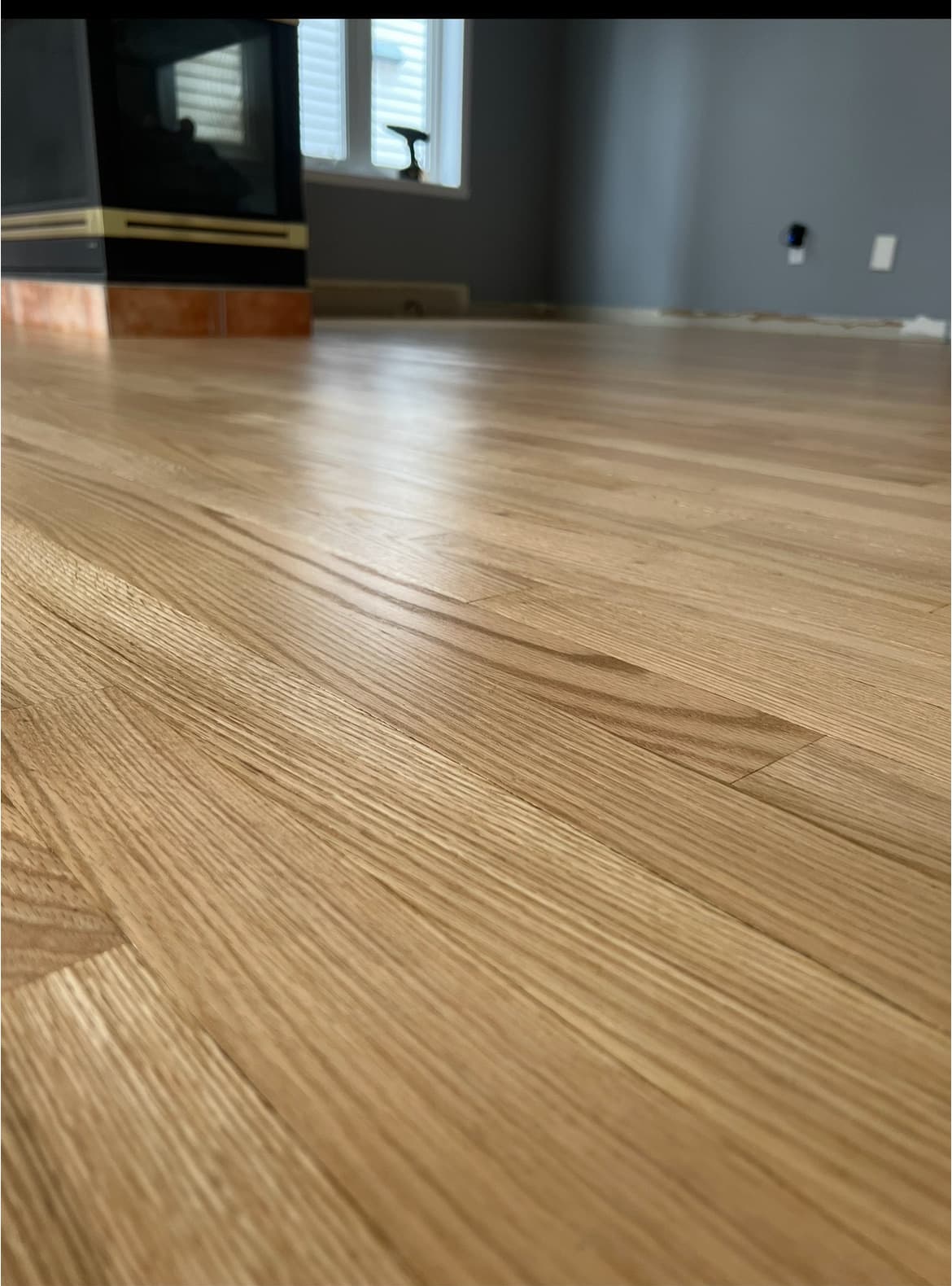 Plancher de bois franc naturel après la finition